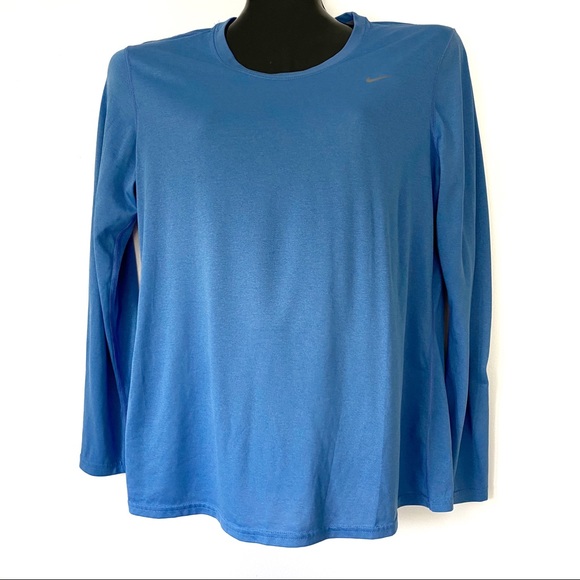 Nike Long Sleeve Blue Running Top Extra Large xl - Picture 5 of 6